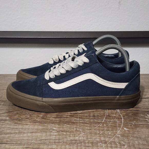 Vans Shoes - Vans Old Skool Suede Women's Athletic Skate Shoes Sneakers Size 8 Blue